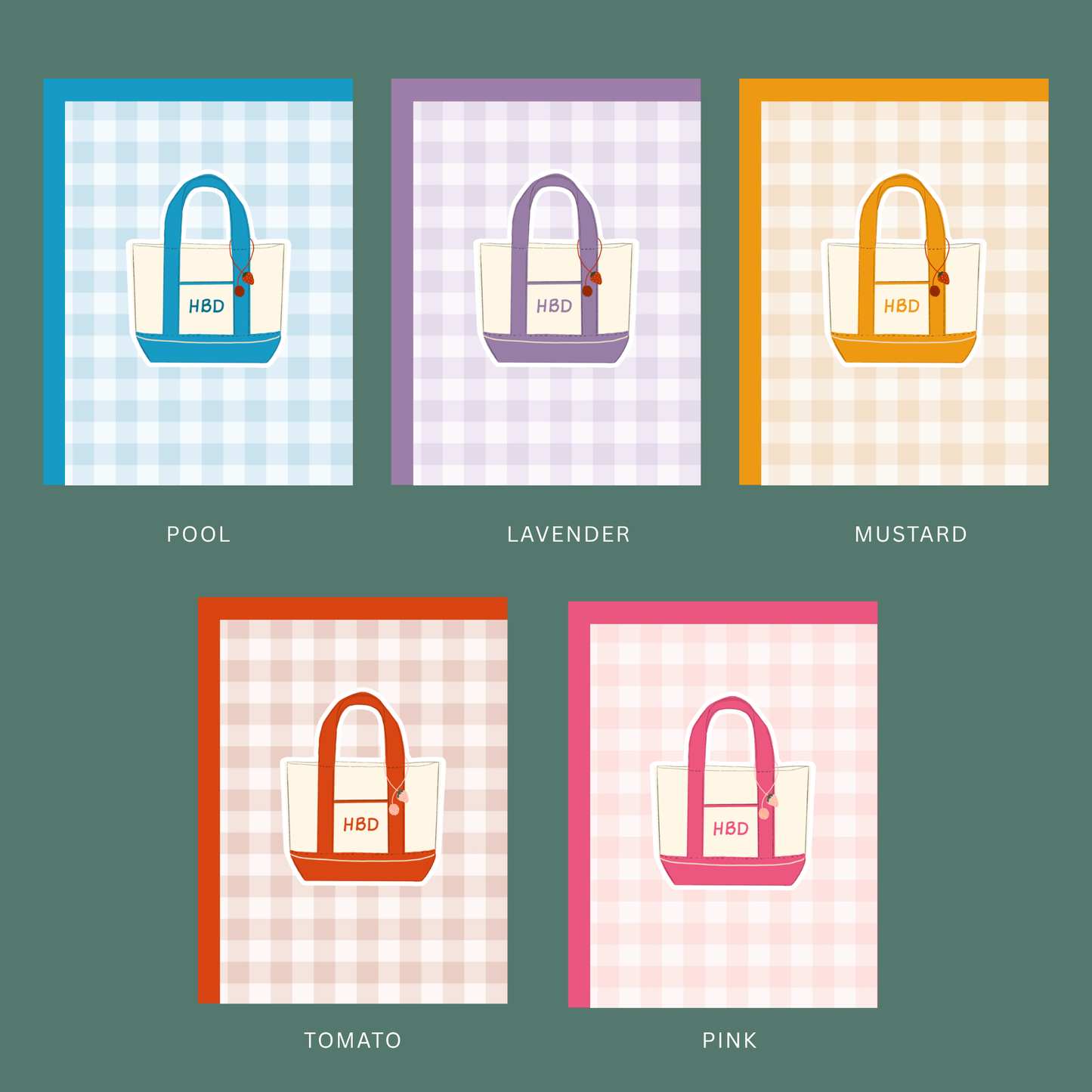 Birthday Die Cut Tote Bag Petite Notecard