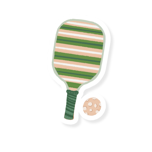 Stripes Pickleball Sticker