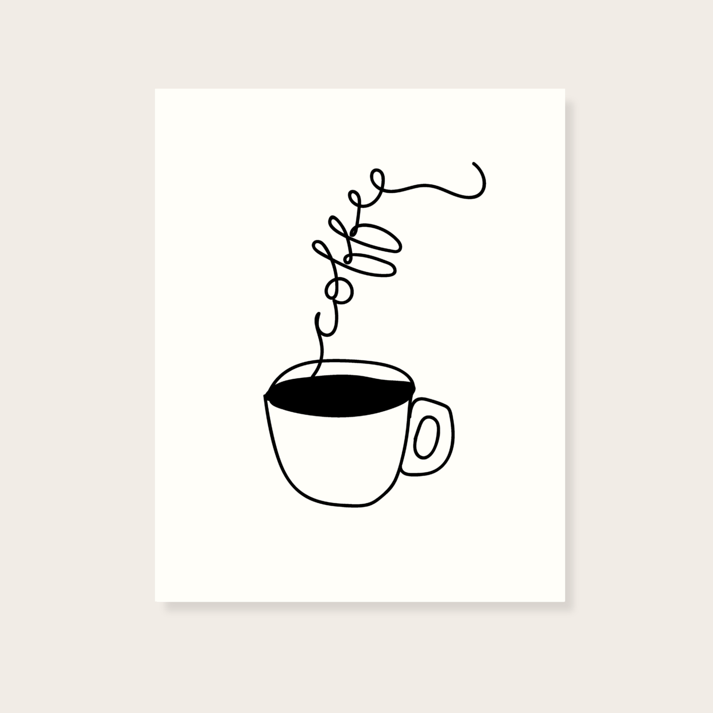 Minimalist Coffee Print