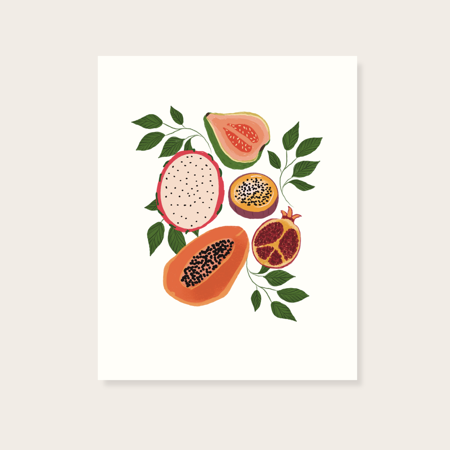 Hawaii tropical illustration