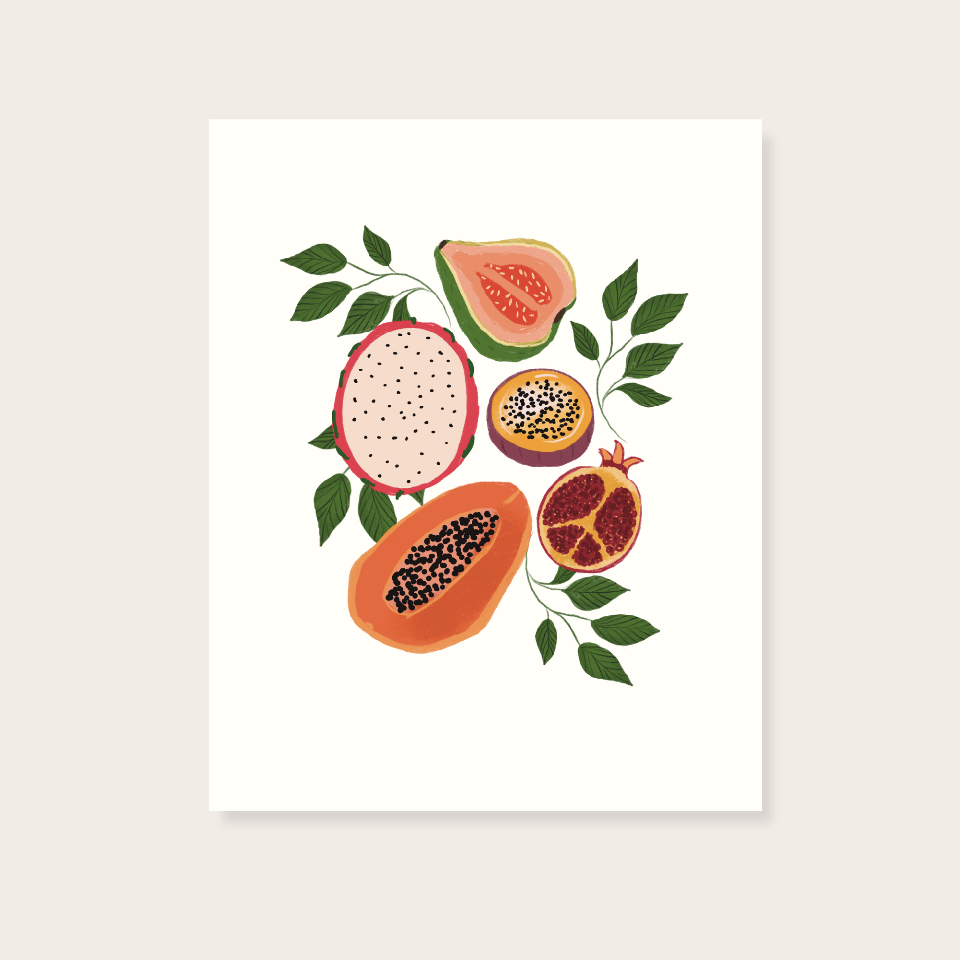 Hawaii tropical illustration
