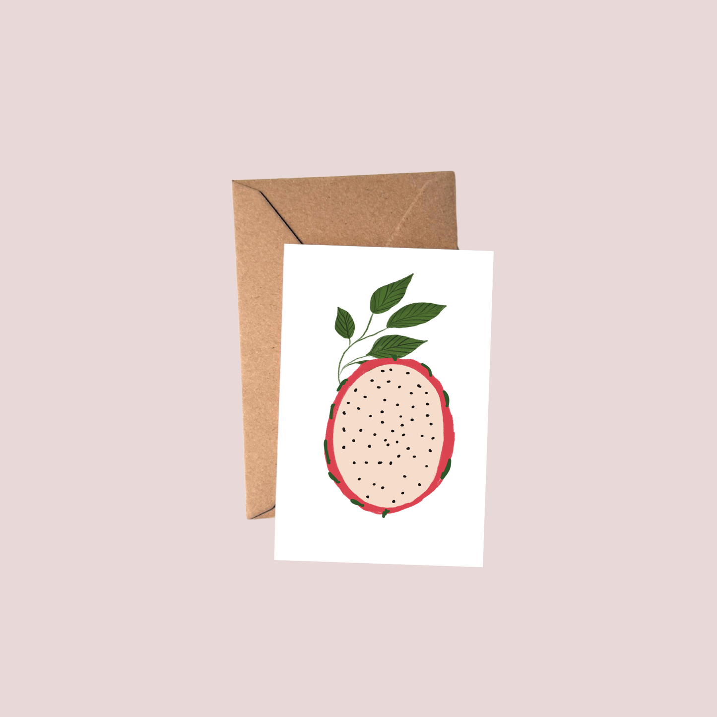 Tropical Fruit Petite Greeting Card | Dragon Fruit
