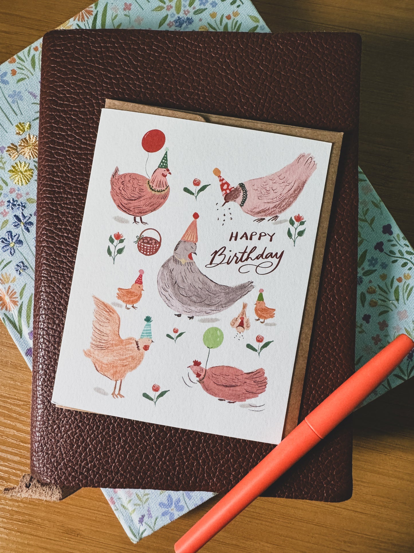 Chicken Birthday Card – Funny Farm Animal Birthday Card for Chicken Lovers