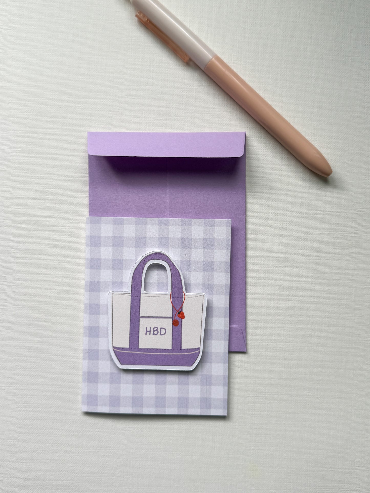 Birthday Die Cut Tote Bag Petite Notecard