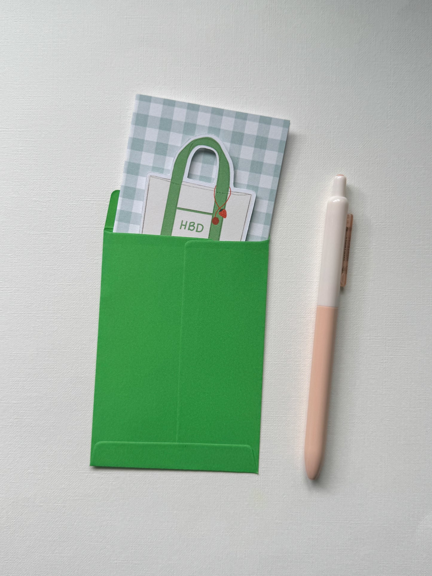 Birthday Die Cut Tote Bag Petite Notecard