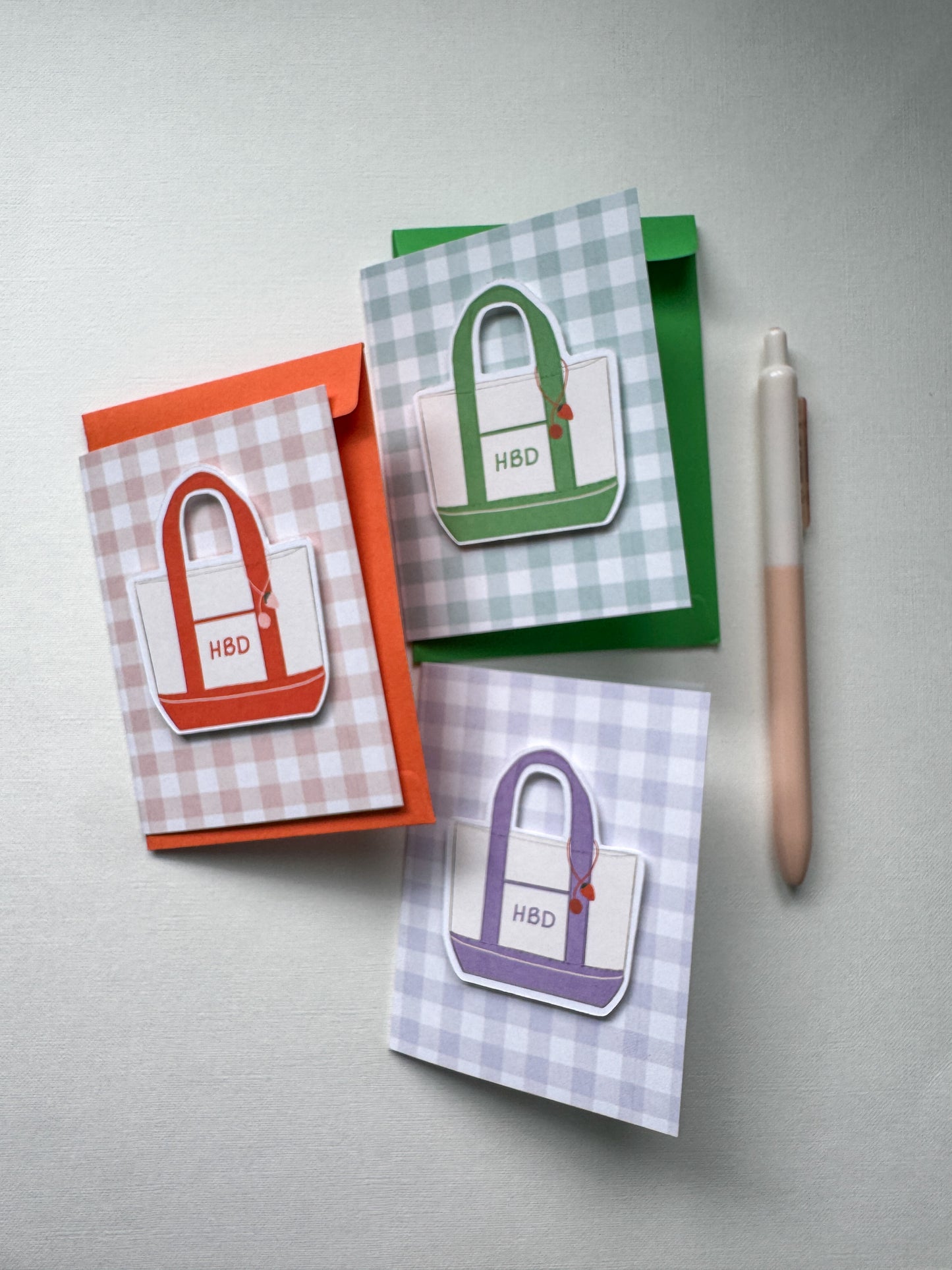 Birthday Die Cut Tote Bag Petite Notecard