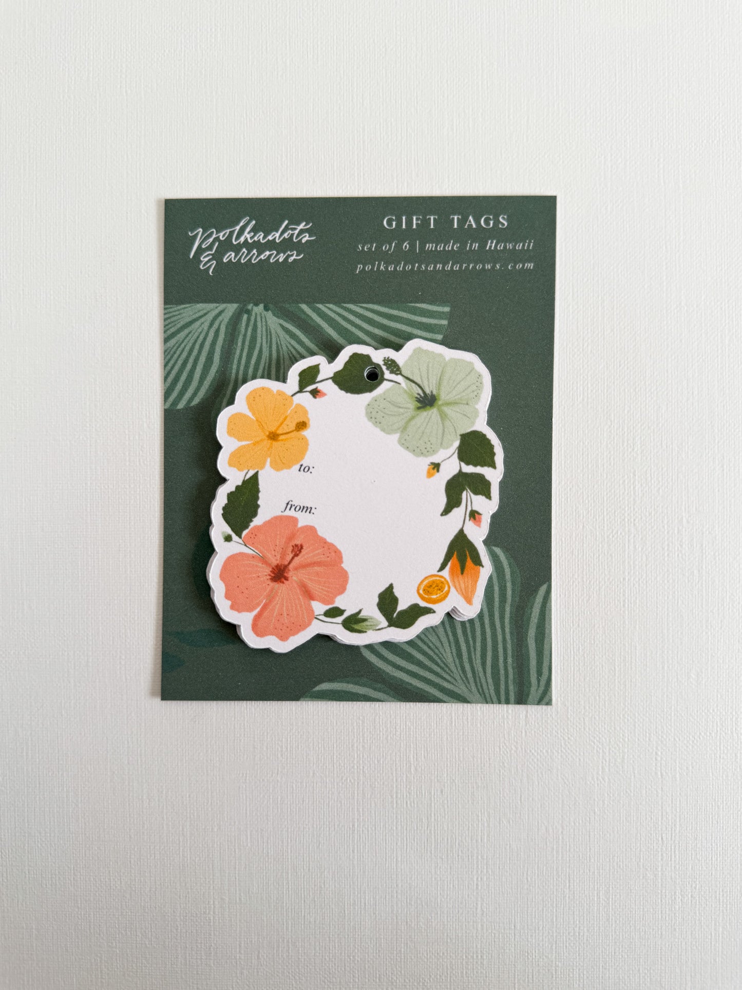 Aloha Floral Wreath Gift Tag