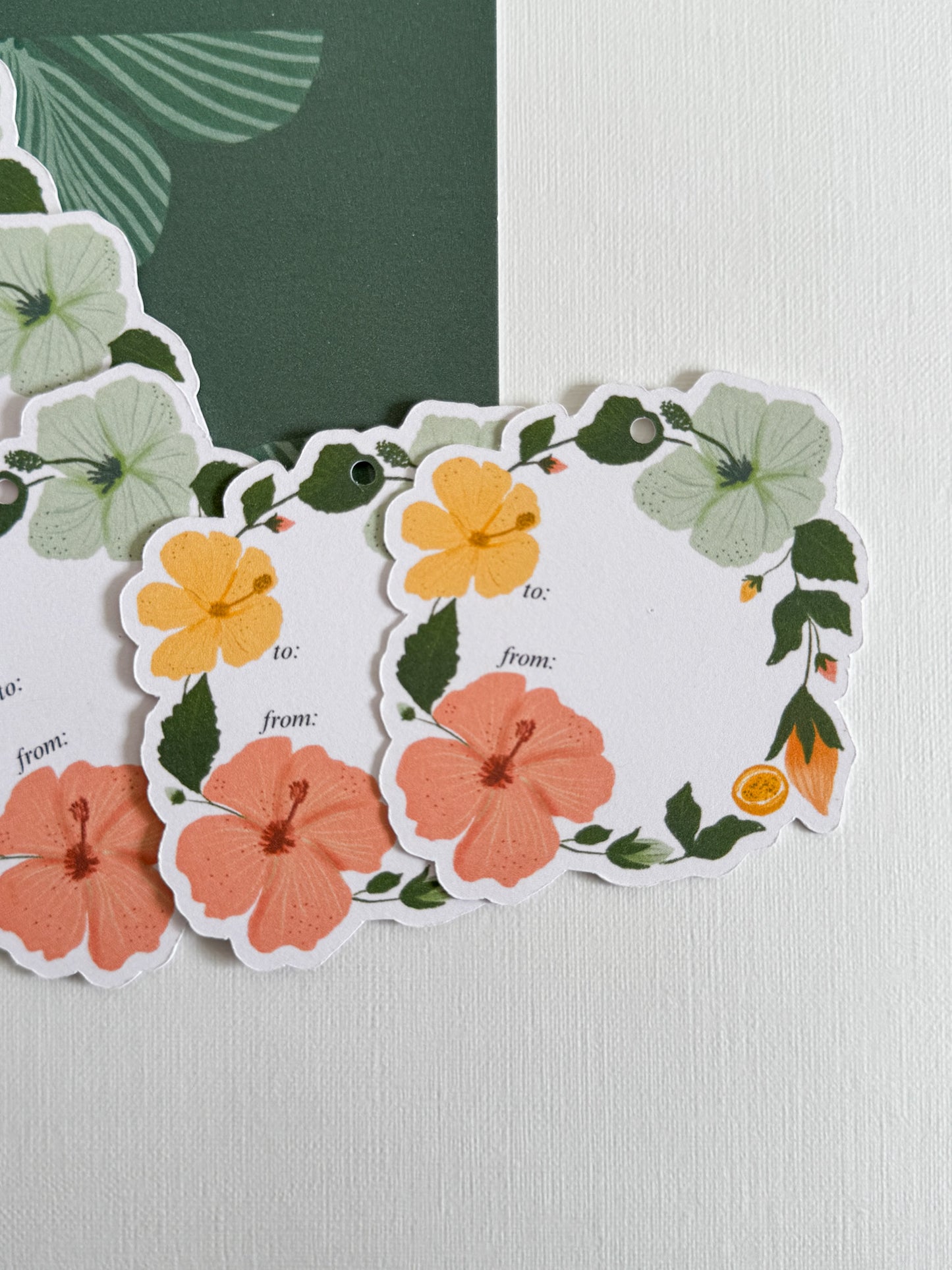 Aloha Floral Wreath Gift Tag