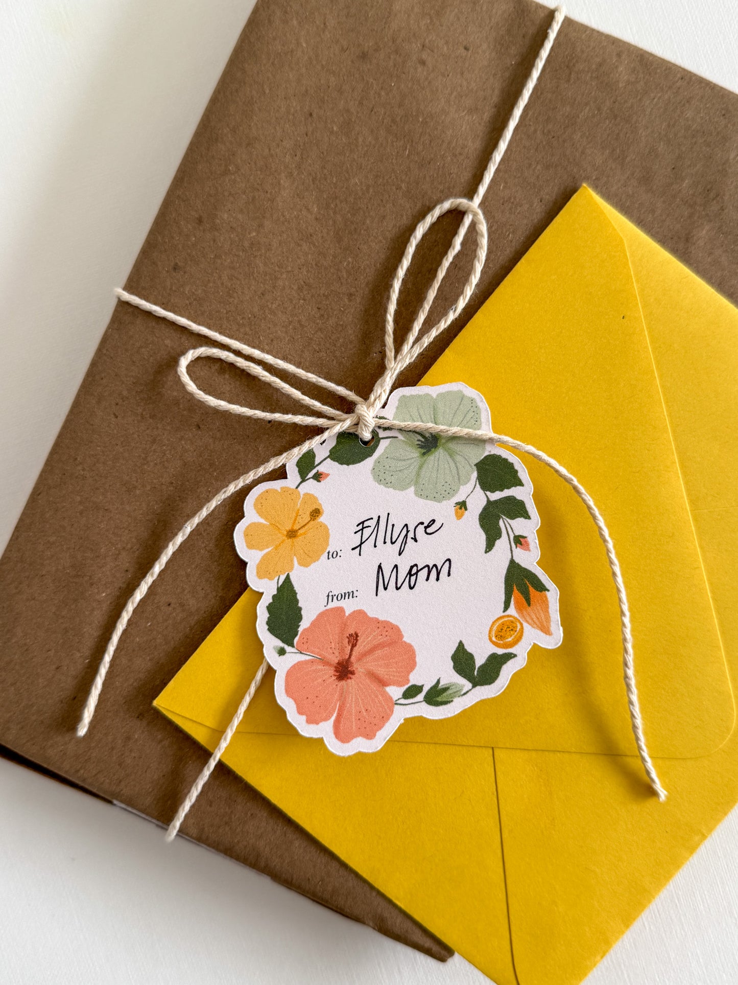 Aloha Floral Wreath Gift Tag