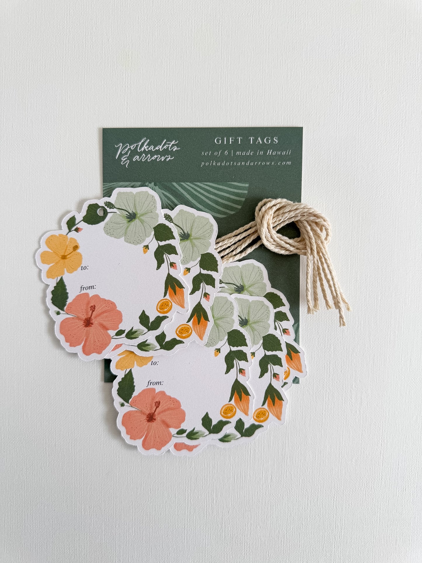 Aloha Floral Wreath Gift Tag