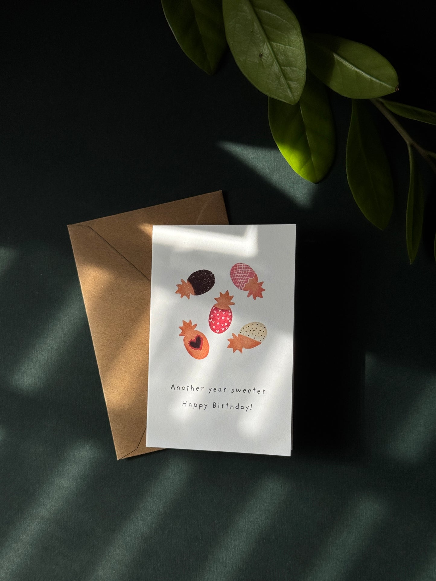 Pineapple Cookies Birthday  Mini Enclosure Card