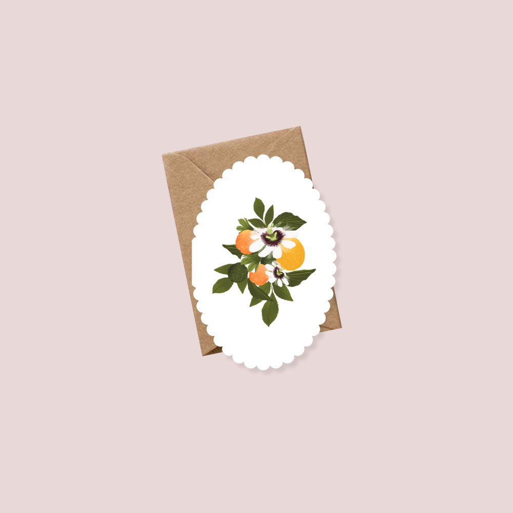 Lilikoi | Passion Fruit Mini Enclosure Card-Scallop