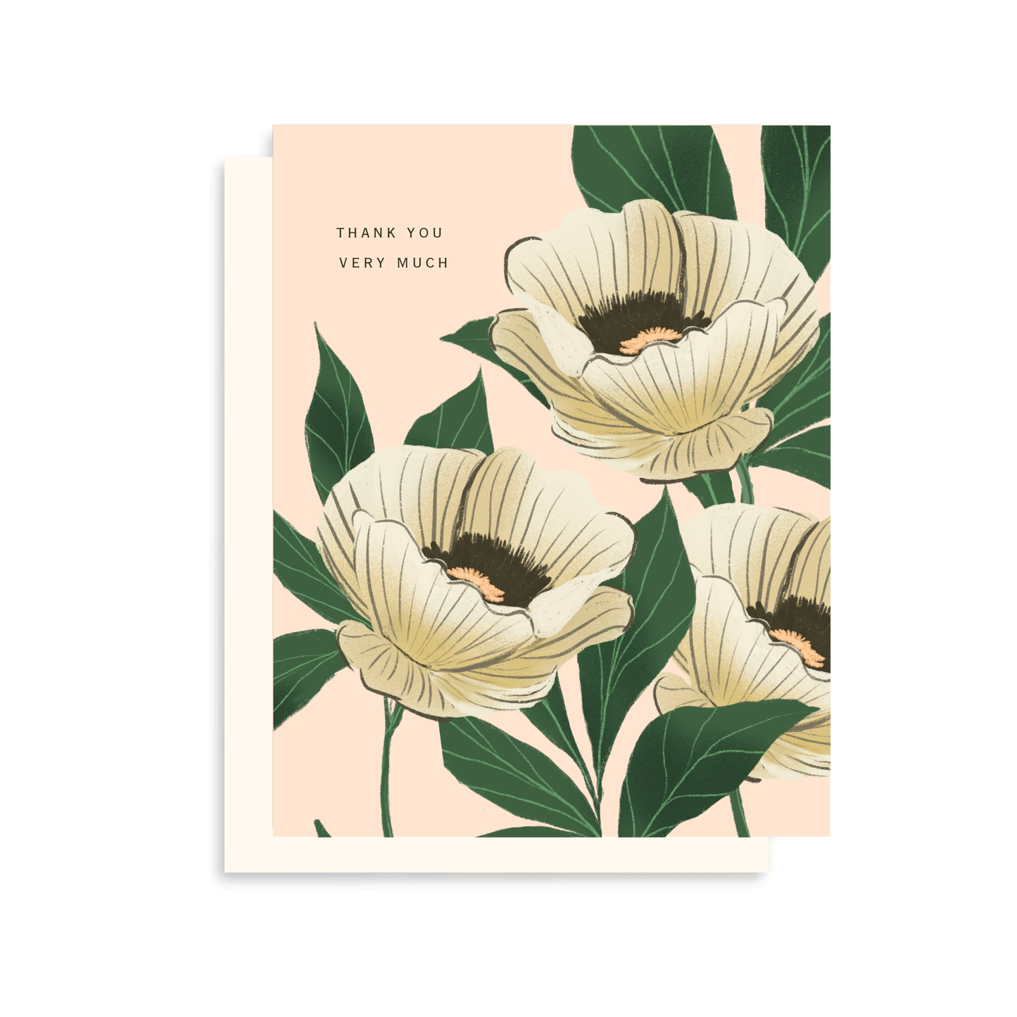 Modern Floral Thank you Card