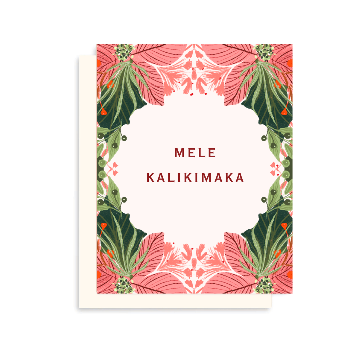 Mele Kalikimaka Botanical Christmas Card