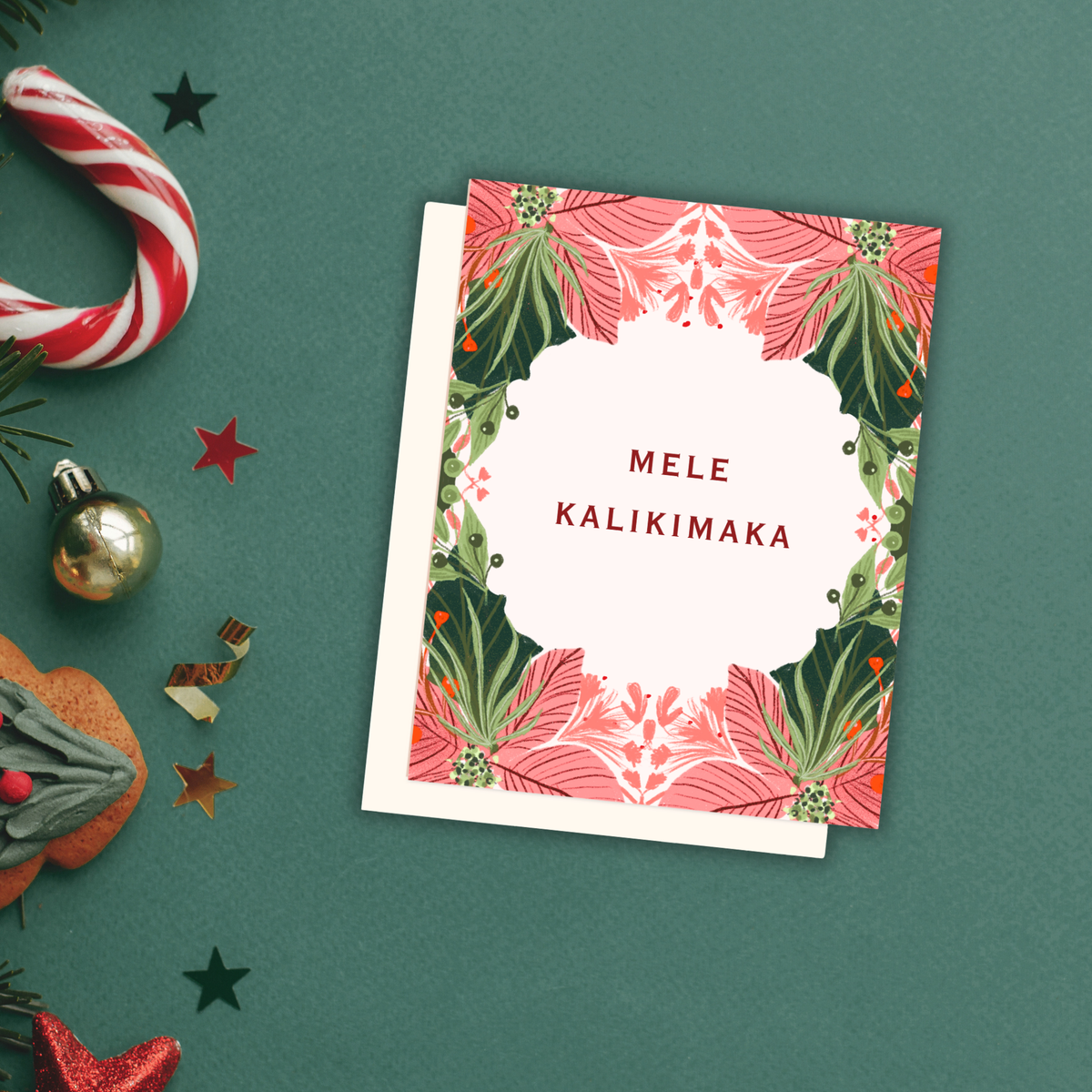Mele Kalikimaka Botanical Card-Box Set of 6