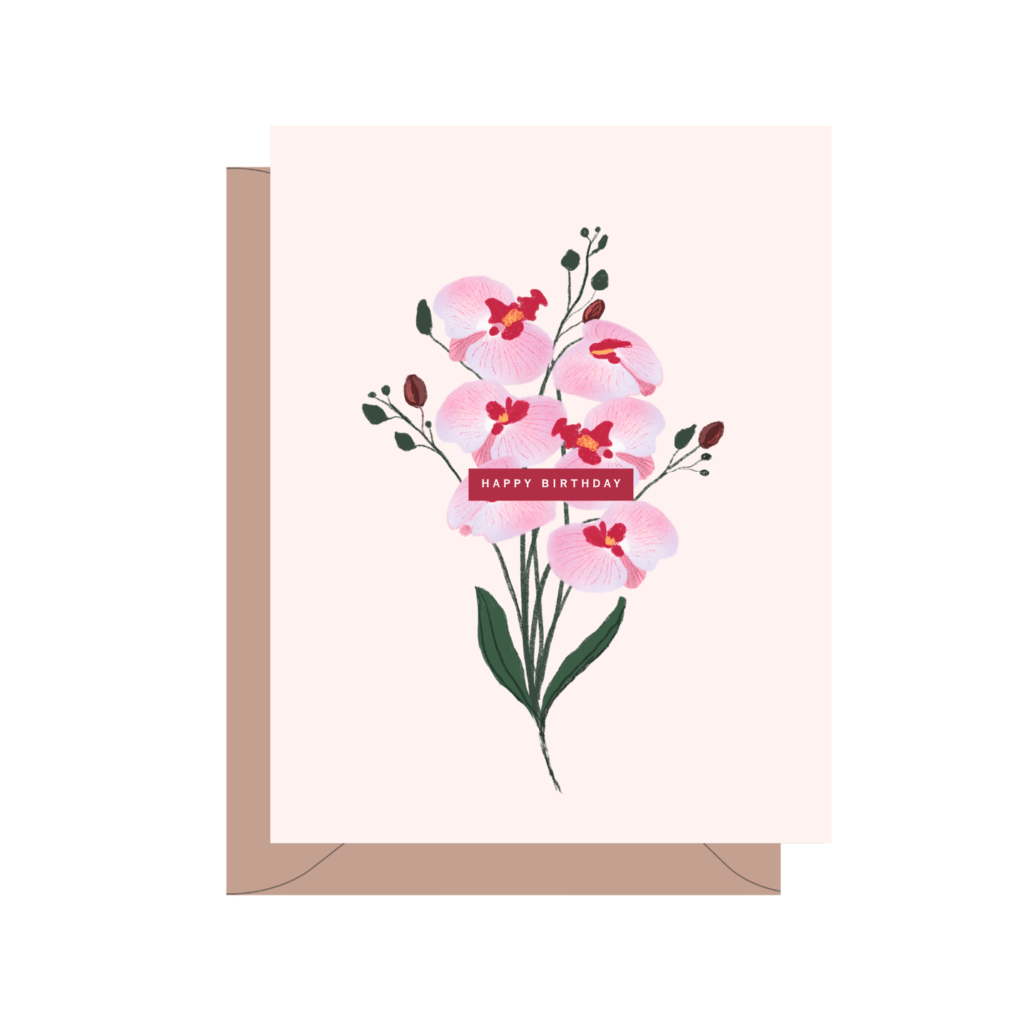 Orchids Birthday Greeting Card