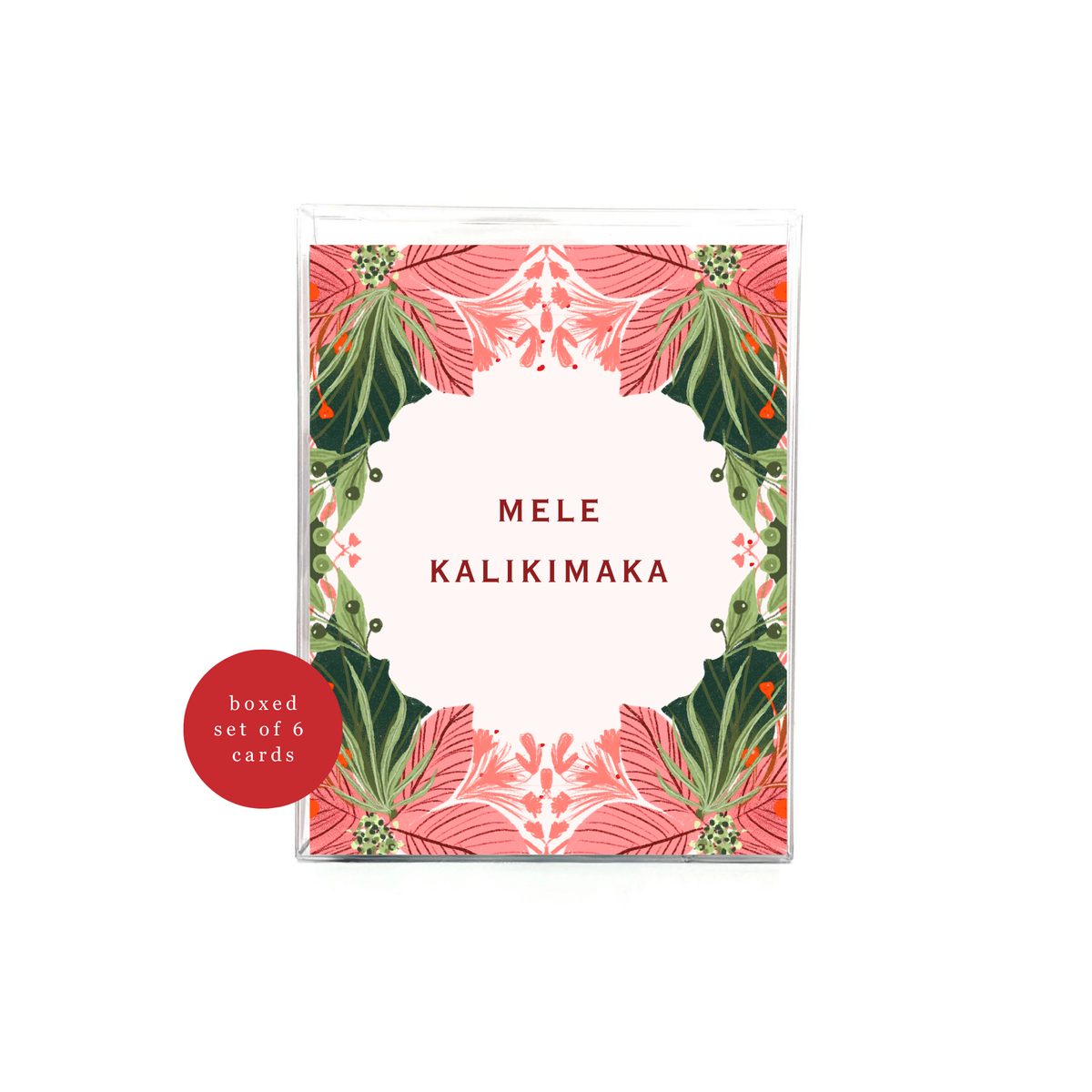 Mele Kalikimaka Botanical Card-Box Set of 6