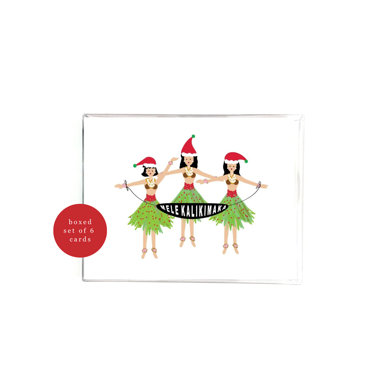 Hula Hawaii Christmas Card-Box Set of 6