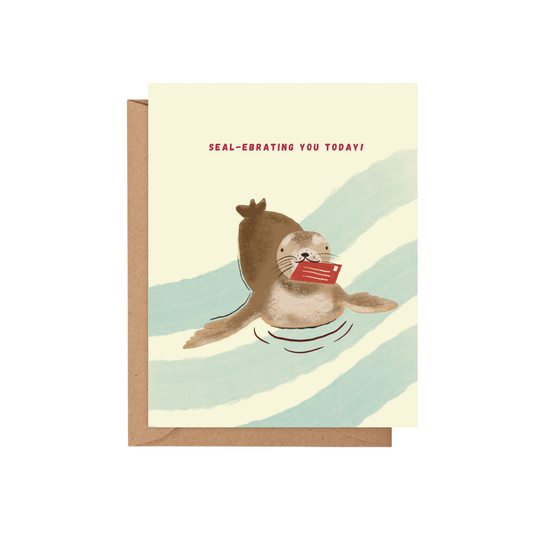 Cute Seal Pun Birthday Card