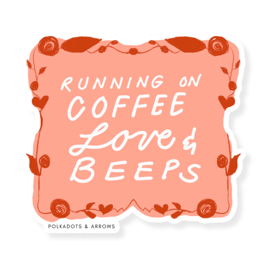 Running on Beeps Sticker