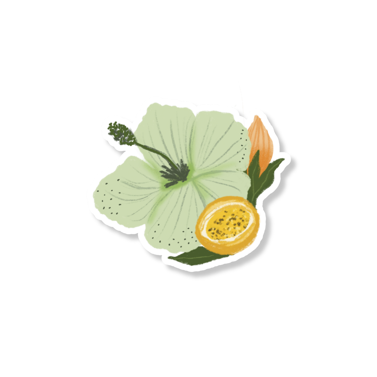 Hibiscus with Lilikoi Sticker