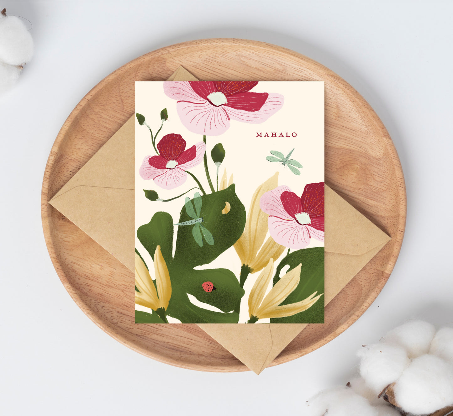 Tropical Mahalo Card | Thank You Greeting Card