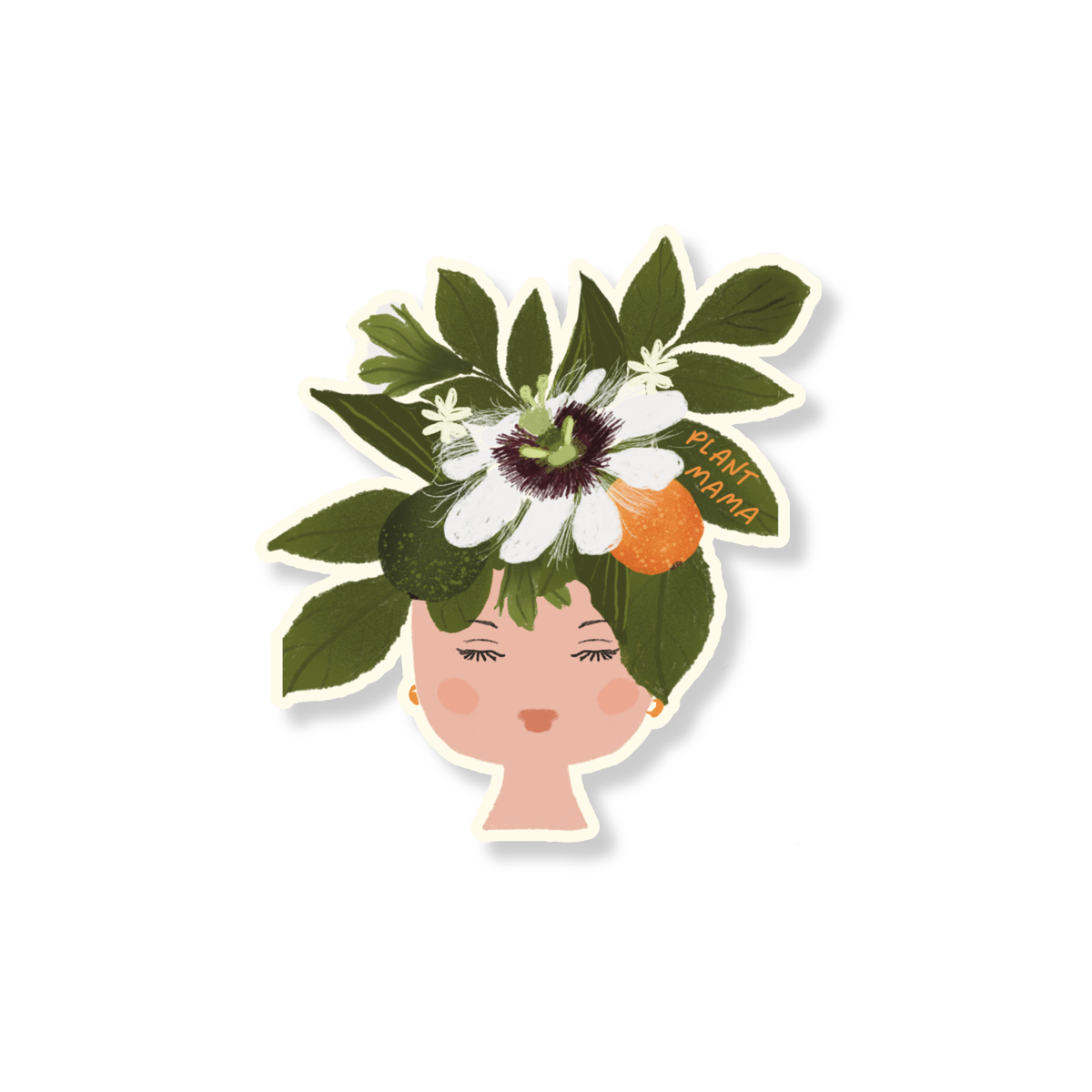 a girl with plant on top, plant vase 